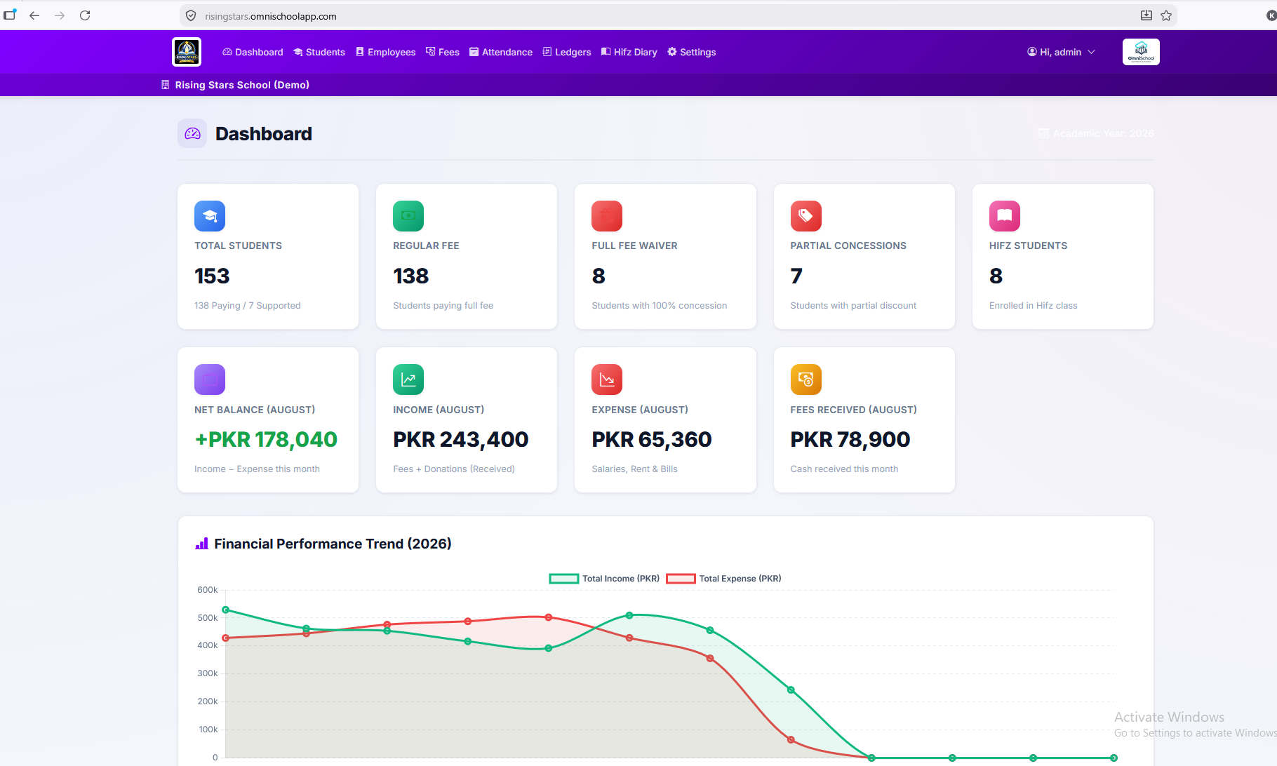 OmniSchool Production Interface